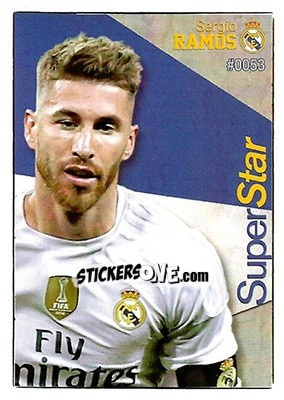 Sticker Sergio Ramos - Las Fichas Quiz De La Liga 2015-2016 - Mundicromo