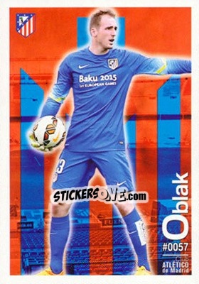 Sticker Oblak - Las Fichas Quiz De La Liga 2015-2016 n. 57 - Mundicromo