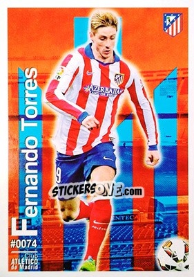 Sticker Fernando Torres - Las Fichas Quiz De La Liga 2015-2016 - Mundicromo