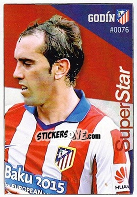Sticker Godín - Las Fichas Quiz De La Liga 2015-2016 n. 76 - Mundicromo