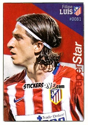 Sticker Filipe Luís - Las Fichas Quiz De La Liga 2015-2016 - Mundicromo