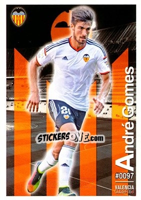 Sticker André Gomes - Las Fichas Quiz De La Liga 2015-2016 n. 97 - Mundicromo