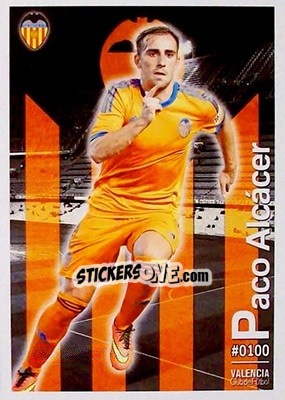 Sticker Paco Alcácer - Las Fichas Quiz De La Liga 2015-2016 n. 100 - Mundicromo