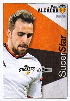 Sticker Paco Alcácer - Las Fichas Quiz De La Liga 2015-2016 n. 105 - Mundicromo
