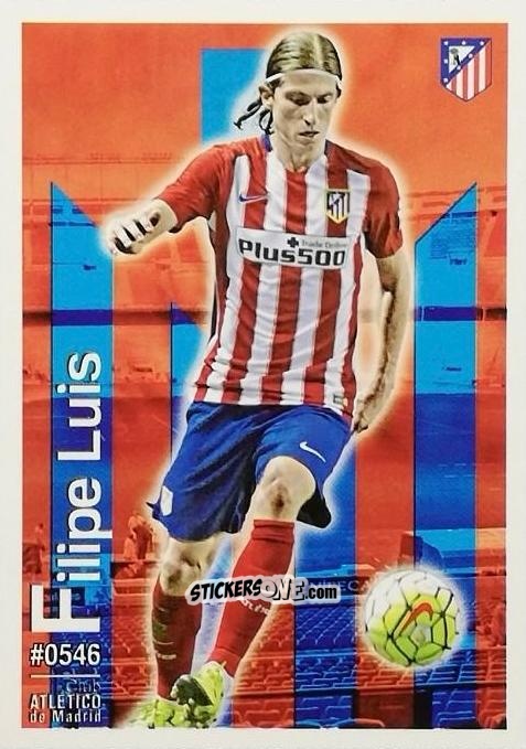 Sticker Filipe Luis - Las Fichas Quiz De La Liga 2015-2016 n. 546 - Mundicromo