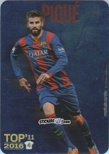 Figurina Piqué - Las Fichas Quiz De La Liga 2015-2016 n. T4 - Mundicromo