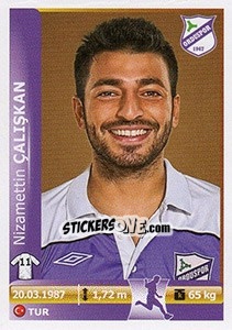 Figurina Nizamettin Caliskan - Spor Toto Süper Lig 2012-2013 n. 324 - Panini