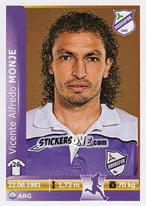 Sticker Vicente Alfredo Monje - Spor Toto Süper Lig 2012-2013 - Panini