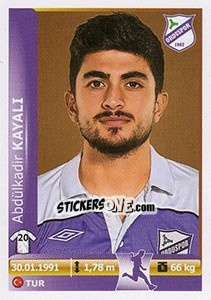 Cromo Abdulkadir Kayali - Spor Toto Süper Lig 2012-2013 - Panini