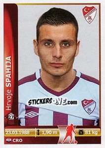 Sticker Hrvoje Spahija - Spor Toto Süper Lig 2012-2013 - Panini