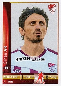 Sticker Orhan Ak - Spor Toto Süper Lig 2012-2013 n. 341 - Panini