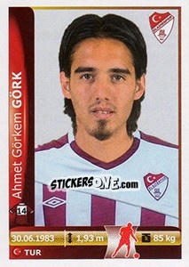 Sticker Ahmet Gorkem Gork - Spor Toto Süper Lig 2012-2013 - Panini