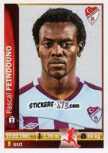 Sticker Pascal Feindouno - Spor Toto Süper Lig 2012-2013 n. 347 - Panini
