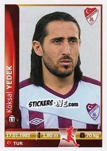 Sticker Koksal Yedek - Spor Toto Süper Lig 2012-2013 n. 350 - Panini