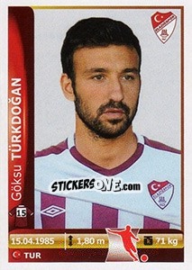 Sticker Goksu Turkdogan - Spor Toto Süper Lig 2012-2013 n. 351 - Panini