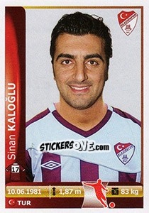 Sticker Sinan Kaloglu - Spor Toto Süper Lig 2012-2013 n. 353 - Panini