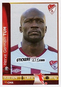 Sticker Herve Germain Tum - Spor Toto Süper Lig 2012-2013 n. 354 - Panini
