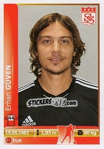 Sticker Erhan Guven - Spor Toto Süper Lig 2012-2013 n. 363 - Panini