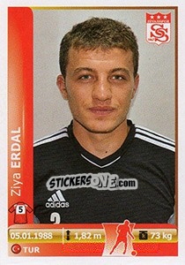 Sticker Ziya Erdal - Spor Toto Süper Lig 2012-2013 - Panini
