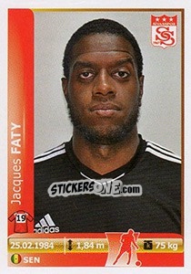 Sticker Jacques Faty - Spor Toto Süper Lig 2012-2013 - Panini