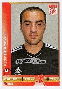 Cromo Kadir Bekmezci - Spor Toto Süper Lig 2012-2013 - Panini