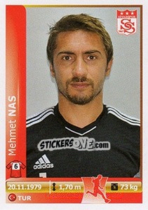 Sticker Mehmet Nas - Spor Toto Süper Lig 2012-2013 - Panini