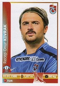 Sticker Onur Recep Kivrak - Spor Toto Süper Lig 2012-2013 n. 380 - Panini