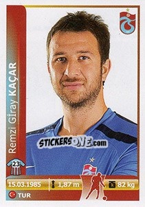 Sticker Remzi Giray Kacar - Spor Toto Süper Lig 2012-2013 n. 381 - Panini