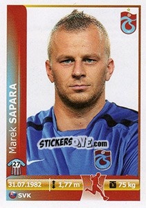 Sticker Marek Sapara - Spor Toto Süper Lig 2012-2013 n. 389 - Panini