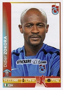 Sticker Didier Zokora - Spor Toto Süper Lig 2012-2013 n. 392 - Panini