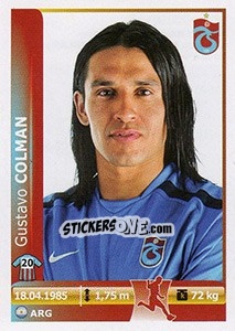 Sticker Gustavo Colman - Spor Toto Süper Lig 2012-2013 n. 393 - Panini