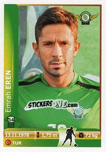 Sticker Emrah Eren - Spor Toto Süper Lig 2012-2013 n. 10 - Panini