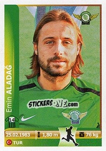 Sticker Emin Aladag - Spor Toto Süper Lig 2012-2013 n. 15 - Panini