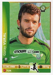 Sticker Guray Vural - Spor Toto Süper Lig 2012-2013 n. 19 - Panini