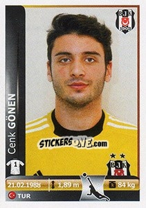 Sticker Cenk Gonen - Spor Toto Süper Lig 2012-2013 n. 28 - Panini