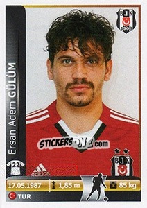 Sticker Ersan Adem Gulum - Spor Toto Süper Lig 2012-2013 n. 32 - Panini