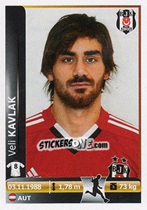 Sticker Veli Kavlak - Spor Toto Süper Lig 2012-2013 - Panini