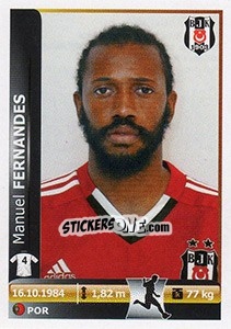 Sticker Manuel Fernandes - Spor Toto Süper Lig 2012-2013 n. 38 - Panini