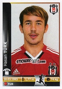 Sticker Hasan Turk - Spor Toto Süper Lig 2012-2013 n. 41 - Panini