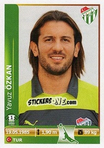 Sticker Yavuz Ozkan - Spor Toto Süper Lig 2012-2013 n. 50 - Panini