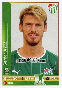 Sticker Serdar Aziz - Spor Toto Süper Lig 2012-2013 n. 52 - Panini