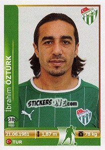 Sticker Ibrahim Ozturk - Spor Toto Süper Lig 2012-2013 n. 53 - Panini