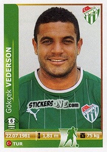 Cromo Gökcek Vederson - Spor Toto Süper Lig 2012-2013 n. 55 - Panini