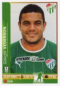 Cromo Gökcek Vederson - Spor Toto Süper Lig 2012-2013 - Panini