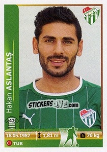 Sticker Hakan Aslantas - Spor Toto Süper Lig 2012-2013 - Panini