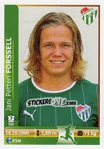 Figurina Petteri Forsell - Spor Toto Süper Lig 2012-2013 - Panini