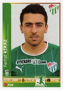 Sticker Ferhat Kiraz - Spor Toto Süper Lig 2012-2013 n. 59 - Panini