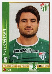 Sticker Musa Cagiran - Spor Toto Süper Lig 2012-2013 n. 60 - Panini