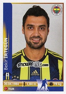 Figurina Bekir Irtegun - Spor Toto Süper Lig 2012-2013 - Panini