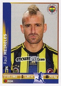 Figurina Raul Meireles - Spor Toto Süper Lig 2012-2013 - Panini